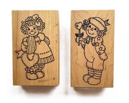 Raggedy ann andy - ann, wooden